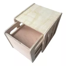 Mesa E Cadeira Cubo Montessoriano Infantil 