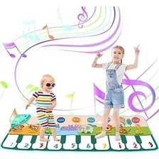 Alfombra Tapete Baile De Piano Musical Para Niños 110x36cm