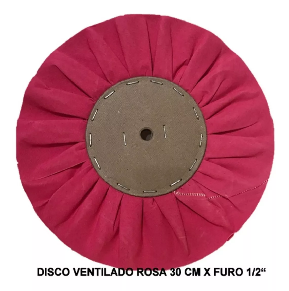 Disco Ventilado Rosa 30cmxfuro 1/2 -desbaste Polimento Alum