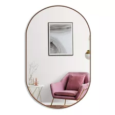 Espelho Ovalada De Parede Mirror Store Oval Do 80cm X 50cm Quadro Caramelo
