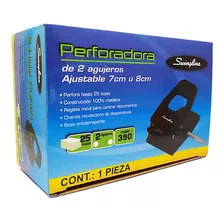 Perforadora Swingline Ajustable Acco 390 De 2 Orificios Color Negro