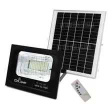 Reflector Lampara Led Panel Solar 750c 100w Recargable Color De La Carcasa Negro