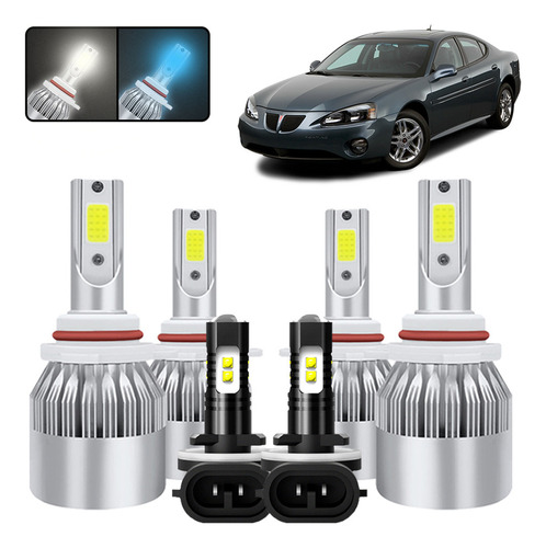 Kit De Focos Led H4 H3 Para Pontiac G3 2007 2008 2009 2010 Pontiac 6000