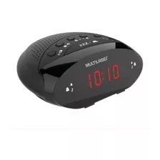 Rádio Relógio Digital Usb Com Função Timer Multilaser Cor Preto