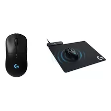 Mouse Inalambrico + Sistema Carga Padmouse Logitech G Pro 