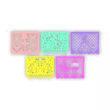 Papel Picado Tira Princesas Colores Pastel 10 Pza