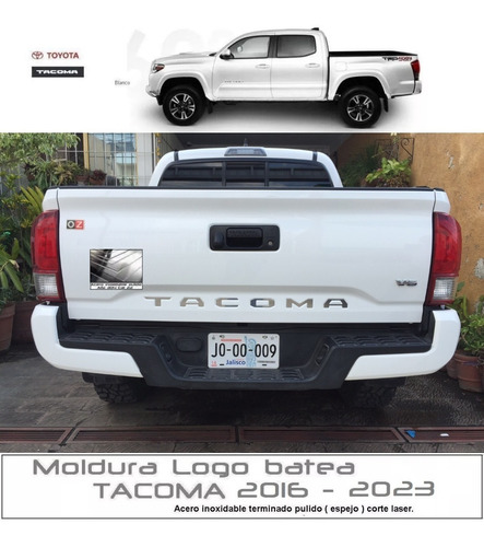 Letras Logotipo Tapa Batea (caja) Toyota Tacoma 2016 - 2023 Foto 3