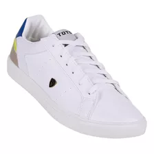 Tenis Casual Hombre Blanco Tacto Piel Toto 07703903