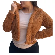 Casaquinho Teddy Blusa De Frio Curta Pelucia Moda Inverno