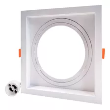 Spot De Embutir Recuado Ajustável Quadrado Ar111 Gu10 Cor Branco 110v/220v