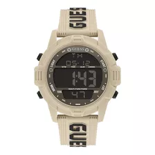 Reloj Pulsera Guess Hombre De Pvc Beige Con Negro Febo