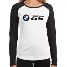 Baby Look Raglan Moto Bmw R 1250 Gs Logo Longa