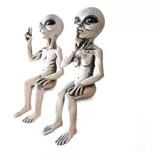 Estátua Estatueta De Decoração Decorativa Alien Alienígena Paul Et's Mib De Mesa P/ Sala Quarto Área Externa Jardim Vaso Estante