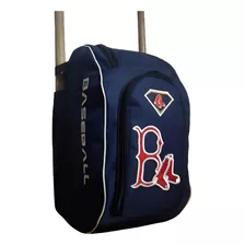 Maleta Infantil Para Béisbol Bordada Boston Azul Marino. 