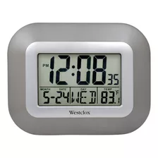 Westclox Reloj De Pared Digital De 9 Pulgadas (plata)