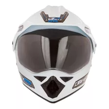 Capacete Motocross Liberty Mx Pro Vision Pro Tork Branco Desenho Solid Tamanho Do Capacete 60