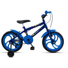 Mountain Bike Infantil Ello Bike Bike Aro 16 Freios V-brakes Cor Azul Com Rodas De Treinamento