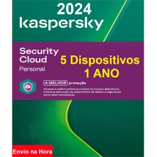 Kaspersky Security Cloud Personal - 5 Dispositivos - 1 Ano 
