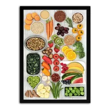 Quadro Decorativo Poster Cozinha Frutas Vegetais