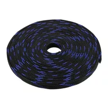 Malha Náutica Expansivel Preto Com Azul 6mm 8mm 10mm