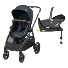 Carrinho Anna³ Graphite Bebê Conforto Base Isofix Maxi Cosi