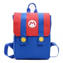 Mochila Super Mario Bros Para Niños Color Rojo Diseño De La Tela Color