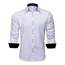 Camisa Social Moda Maior Manga Longa Plus Size Masculina