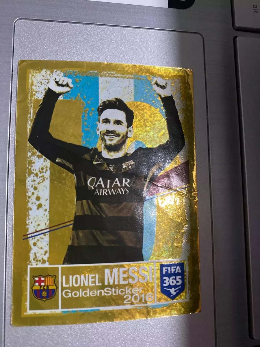 Figurita De Lionel Messi Golden. Panini 2016