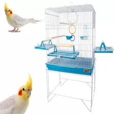 Criadeira Gaiola Viveiro Confort Azul Triplex P/ Pássaros 