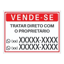 Placa Ps Vende-se Aluga-se Imóvel - 60x50cm Personalizada