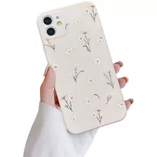 Funda Blanca Para iPhone 11 Diseno Floreado