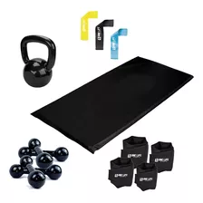 Kit Funcional Colchonete + 6 Itens Para Treino Em Casa