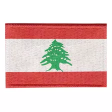 Patch Sublimado Bandeira Líbano 5,5x3,5 Bordado