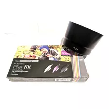 Kit Filtros 58mm + Parasol Et63 Para Lente 55-250 Stm