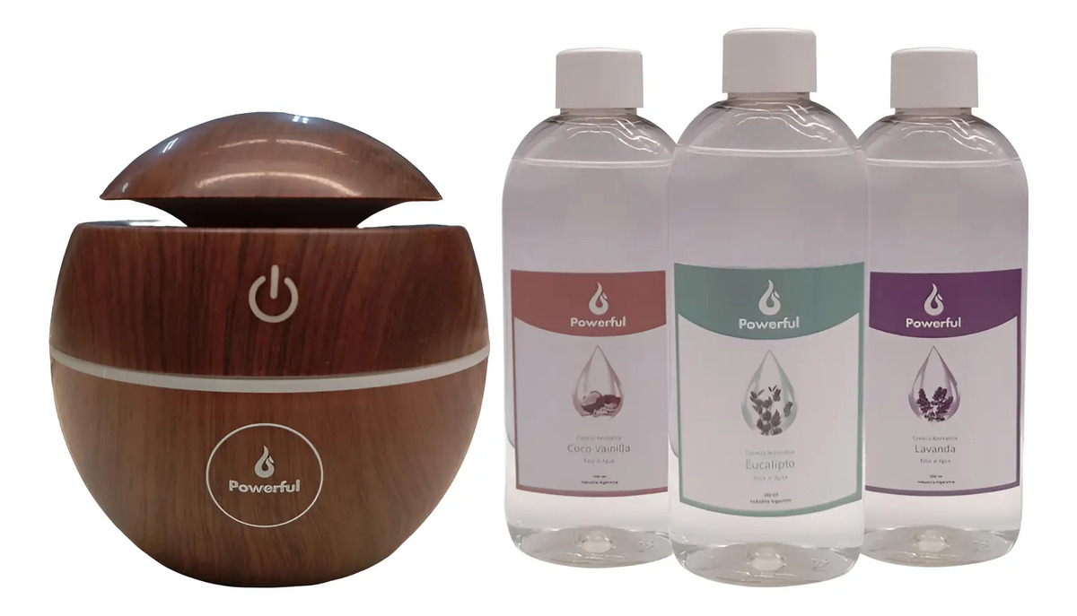 Humidificador 130ml Filtro Aromatizador Difusor+ 3 Esencias 