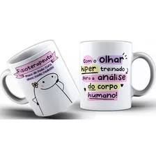 Caneca Xícara Personalizada Porcelana Flork Profissões Humor