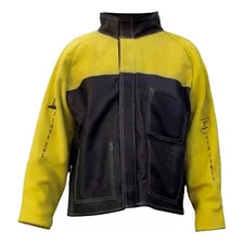 Campera Soldador Esab Combinada Vaqueta Talle 2xl Con Velcro