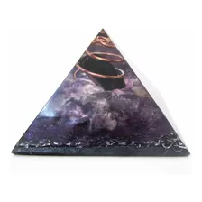 Pirâmide Orgonite Turmalina Negra -ametista Paz Transmutação