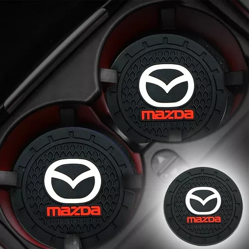 Par Porta Vasos Premium Logo Mazda 2 Sedan 2022 2023 2024 Foto 5