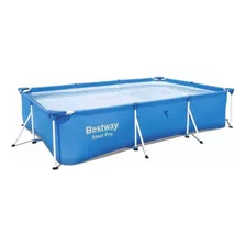 Alberca Estructural Rectangular Bestway 5615q Con Capacidad De 3300 Litros De 3m De Largo X 2.01m De Ancho Azul