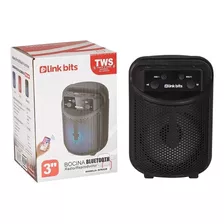 Bocina Inalámbrica Portátil Bluetooth Radio Fm Tws Usb Sd Color Negro