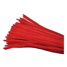 Limpia Pipas Chenile Rojo 100 Piezas