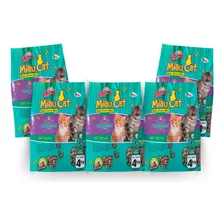 Kit C/ 5 Areias Granulada Sanitária Antiodor Miaucat Gatos X 4kg De Peso Neto Y 4kg De Peso Por Unidade