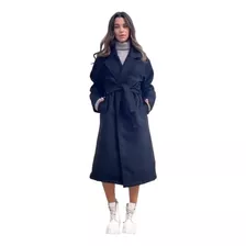 Tapado Saco Extra Largo Paño Mujer Invierno Oversize Amplio