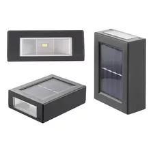 Pack X 2 Lampara Solar Led Aplique Exterior Ip65