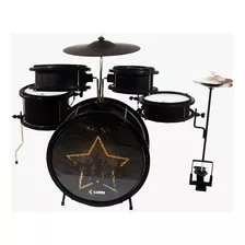 Bateria Infantil Luen Star Kids 44001 Preta