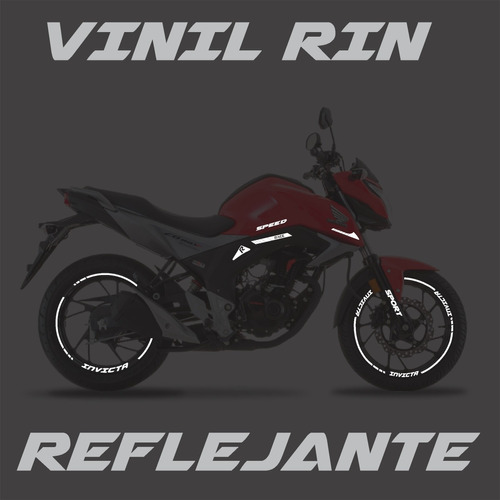 Kit Sticker Reflejantes Para Rin Honda Invicta  + Regalo Foto 6