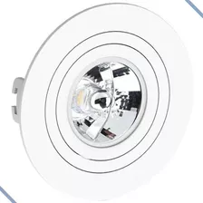 Spot Embutir Redondo Face Plana Dirigível Ar70 Gu10 Branco 110v/220v