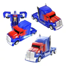 Caminhão Transformers Vira Robo Com Som E Luz Top