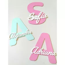 Nombre Con Inicial. Decoración Infantil, Regalo Niña. 